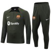 Sudadera De Entrenamiento Trajes FC Barcelona Quarter Zip 23-24 Verde - Hombre